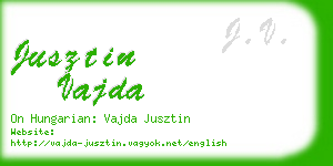 jusztin vajda business card